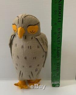 Vtg Old Winnie L'ourson Agnes Brosse Peluche Disney Antique Owldoll Oiseau