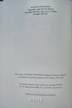WINNIE L'OURSON par A. A Milne Ensemble de 4 Volumes Easton Press En Cuir Véritable Comme Neuf 19