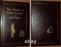 WINNIE L'OURSON par A. A Milne Ensemble de 4 Volumes Easton Press En Cuir Véritable Comme Neuf 19