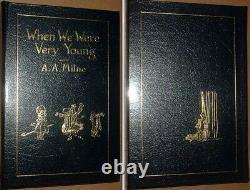 WINNIE L'OURSON par A. A Milne Ensemble de 4 Volumes Easton Press En Cuir Véritable Comme Neuf 19