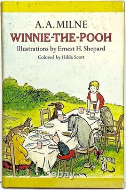 WINNIE L'OURSON vtg PREMIÈRE ÉDITION EN COULEUR jouet ours en peluche enfant A MILNE Disney RARE