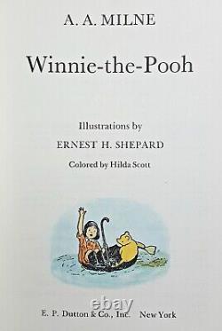 WINNIE L'OURSON vtg PREMIÈRE ÉDITION Imprimerie en couleur Ours Enfant A. MILNE Disney RARE