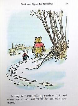 WINNIE L'OURSON vtg PREMIÈRE ÉDITION Imprimerie en couleur Ours Enfant A. MILNE Disney RARE