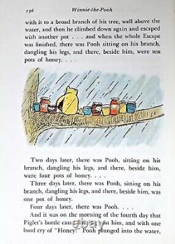 WINNIE L'OURSON vtg PREMIÈRE ÉDITION Imprimerie en couleur Ours Enfant A. MILNE Disney RARE