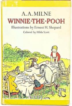 WINNIE L'OURSON vtg PREMIÈRE ÉDITION jouet ÉDITION EN COULEURS Enfant A MILNE Disney RARE
