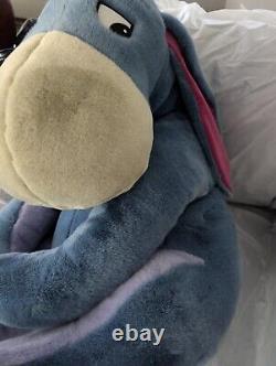 Walt Disney Exclusif! Peluche géante Eeyore vintage d'environ 30 pouces de 1999