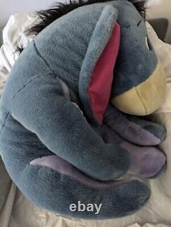 Walt Disney Exclusif! Peluche géante Eeyore vintage d'environ 30 pouces de 1999