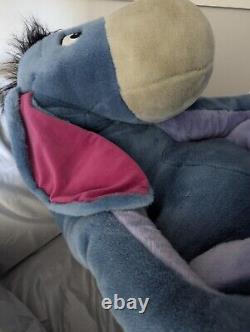 Walt Disney Exclusif! Peluche géante Eeyore vintage d'environ 30 pouces de 1999