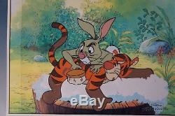 Walt Disney Tv Animation Cel Production Originale Winnie The Pooh Rabbit, Tiger