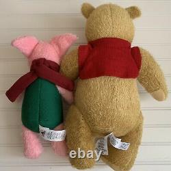 Walt Disney World Christopher Robin Film Winnie The Pooh & Piglet Plush Set