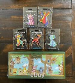 Wdi Mog Winnie Pooh Adorbs Pin Set & Color Splash Disney Animals Ensemble De 5! Nouveau