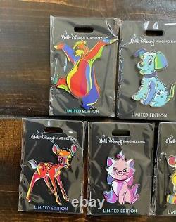Wdi Mog Winnie Pooh Adorbs Pin Set & Color Splash Disney Animals Ensemble De 5! Nouveau
