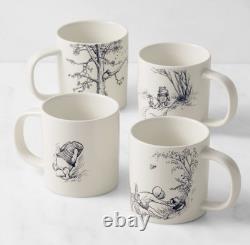 Williams Sonoma S/4 Rory Dobner Tasses Winnie l'Ourson 19 OZ NOUVEAU Série Stuck