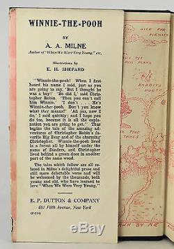 Winnie L'ours A. A. Milne Première Édition 1ère Impression Orig Dj 1926 Aa