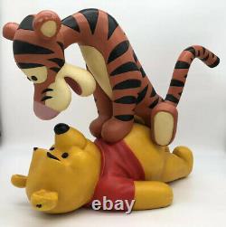 Winnie L’ourson Et Tigger Disney Big Fig Statue Htf Grand Prix! Rare Retraité
