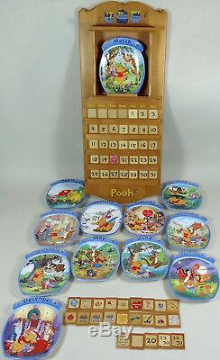 Winnie L'ourson Perpetual Calendar Plate Toute L'année Complète Coa Par