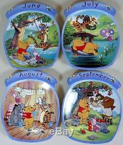 Winnie L'ourson Perpetual Calendar Plate Toute L'année Complète Coa Par