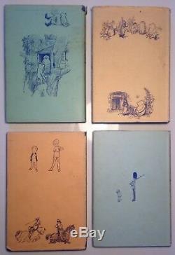 Winnie L'ourson Set, 4 Livres, A. A. Milne, E. H. Shepard, Dustjackets Hardback