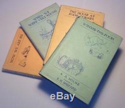 Winnie L'ourson Set, 4 Livres, A. A. Milne, E. H. Shepard, Hardback Dustjackets