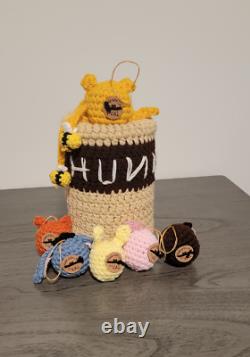 Winnie Le Pooh Dans Le Pot Hunny Ensemble Crochet Fait Main Ornements Fabriqués Aux États-unis