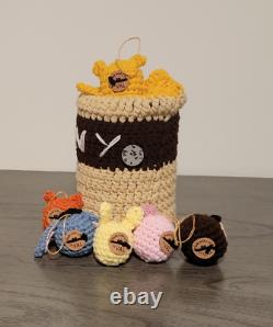 Winnie Le Pooh Dans Le Pot Hunny Ensemble Crochet Fait Main Ornements Fabriqués Aux États-unis