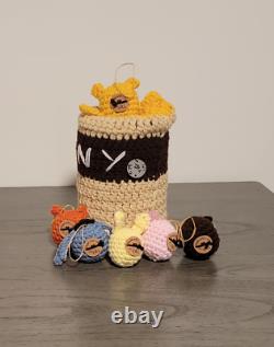 Winnie Le Pooh Dans Le Pot Hunny Ensemble Crochet Fait Main Ornements Fabriqués Aux États-unis