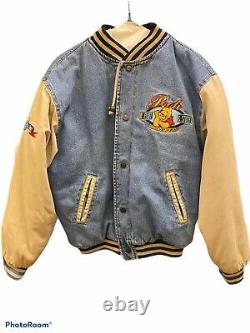 Winnie Le Pooh Vtg Disney Denim Veste Varsity À Capuche, Petite Petite, Orée Une Fois