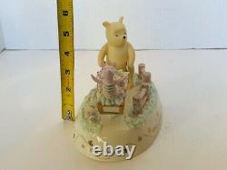 Winnie Pooh Figurine Lenox Disney Vtg Piglet Music Box Summer Smiles Vitrine