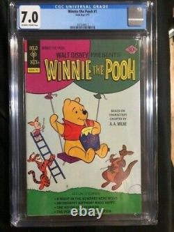 Winnie The Pooh #1 Cgc 7.0 Fn/vf Very Fine 1st Apparence Gold Key Comic 1977
