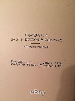 Winnie The Pooh 1ère Édition Ep Dutton & Company Copyright 1926. Livre Vert