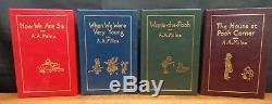 Winnie The Pooh Collection Par A. A. Milne Easton Press - Ensemble De 4 Volumes En Cuir
