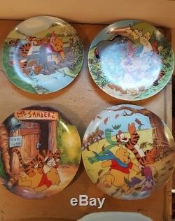 Winnie The Pooh Fun Dans 100 Acre Woods Bradford Exchange Assiettes Set Complet 12