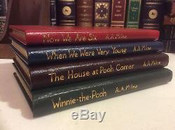 Winnie The Pooh Par A. A. Milne Set De 4 Collecteurs De Volume Easton Press Leather