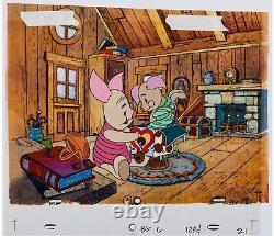 Winnie The Pooh Production Originale Cel Animation Art Disney Piglet