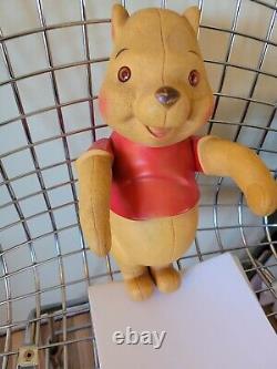 Winnie The Pooh Rare Fin Des Années 50 13 Pouces Poupée En Caoutchouc Posebale Disney Piglet