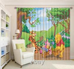 Winnie The Pooh Rideau 3d Blockout Photo Impression Rideaux Tissu Drapé