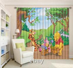 Winnie The Pooh Rideau 3d Blockout Photo Impression Rideaux Tissu Drapé