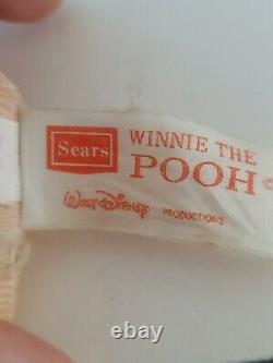 Winnie The Pooh Vintage Saw Poussière Remplie De Peluche Disney Des Années 1960