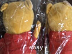 Winnie l'Ourson Années 1960 2 Lots Nouveaux Scellés Walt Disney Peluches Vintage NOS 6,5 pouces