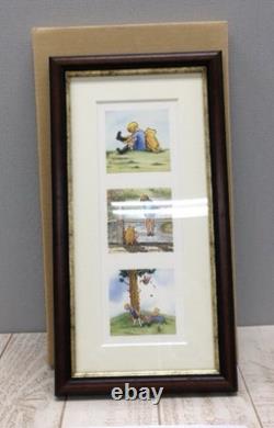 Winnie l'Ourson & Christopher Robin Imprimé Aquarelle Disney 3 Panneaux Cadre - ART