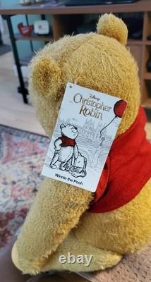 Winnie l’Ourson Christopher Robin taille réelle peluche 14 Disney RARE livraison gratuite