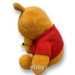 Winnie l'Ourson GRAND 36 Pouces Peluche Vintage Ours Enfourché Avec Abeille Sur Le Nez Disney JUMBO