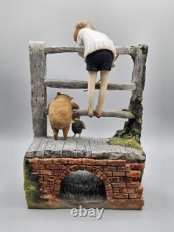 Winnie l'Ourson Ils Regardent Sur La Rivière Figurine Christopher Holt LE #195 RARE