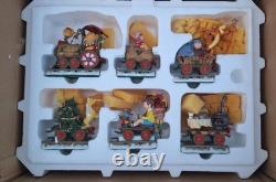 Winnie l'Ourson Porcinet Train Express de Noël Danbury Mint Ensemble de 6 pièces Disney