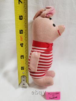 Winnie l'Ourson Sears 1966 Poupée en peluche en copeaux de bois Porcinet Lapin Tigrou Kanga années 60