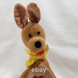 Winnie l'Ourson Sears 1966 Poupée en peluche en copeaux de bois Porcinet Lapin Tigrou Kanga années 60