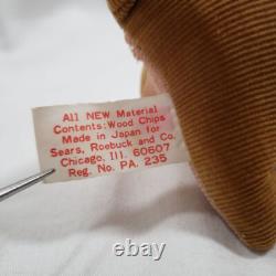 Winnie l'Ourson Sears 1966 Poupée en peluche en copeaux de bois Porcinet Lapin Tigrou Kanga années 60