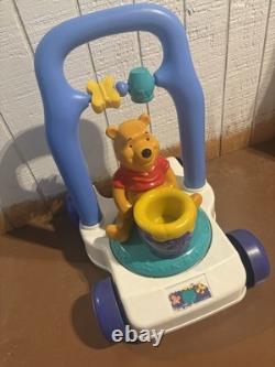 Winnie l'Ourson VINTAGE Mattel Jouet Poussoir Spinning Pooh Walker Bébé 1997 RARE