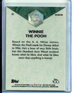Winnie l’ourson 2023 Topps Chrome Disney 100 Refractor argenté n° 33 Édition collector