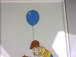Winnie l'ourson Christopher Robin ballon Disney animation Cel années 1980 LE 2500